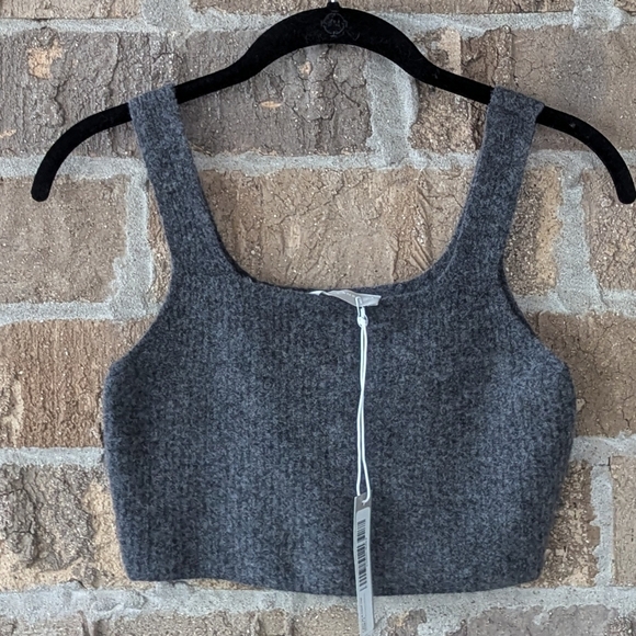 NWT Everlane The Cozy Stretch Tank Top Wool Yak Hair Blend Small Gray - Picture 8 of 8
